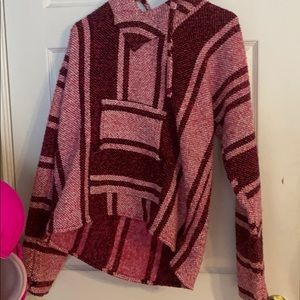 light and dark striped hoodie